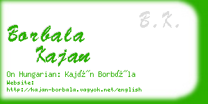 borbala kajan business card